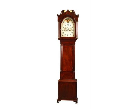 JOSEPH SMITH, WREXHAMA fine George III crossbanded and inlaid figured Mahogany eight day LONGCASE CLOCK with reeded quarter c