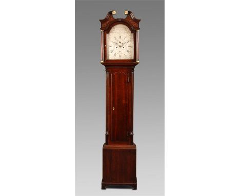 FRANCIS HENDERSON, MUSSELBURGH&nbsp;A stylish late 18th century Oak eight day LONGCASE CLOCK of slender proportions, the case