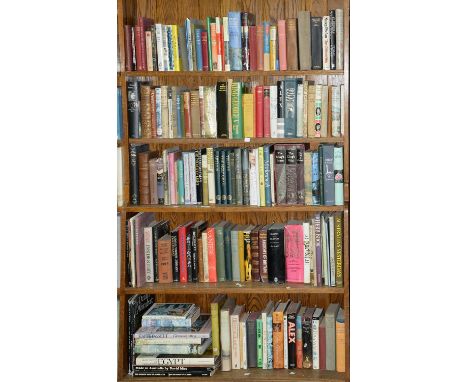 Five shelves of books, including Folio Society, boxed sets and miscellaneous general shelf stock