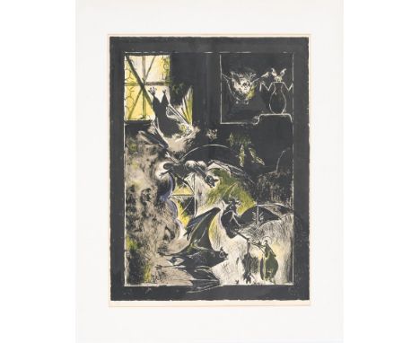Graham Sutherland OM (1903-1980) - Bats, 1967, lithograph, signed by the artist in pencil and numbered 34/70, 65 x 49cm, unfr