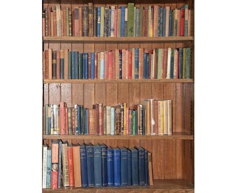 Three and a half shelves of books, miscellaneous general shelf stock, to include a small collection of J B Priestley