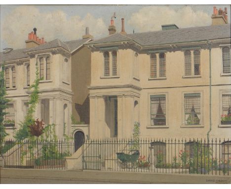 David R Thomas (1916-1990) - 29 Launceston Place, South Kensington, signed and dated 1952, signed again and inscribed with th