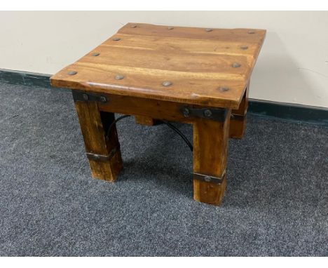 A sheesham wood lamp table 