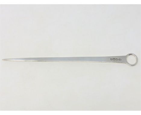 A George III silver meat skewer with coat of arms engraved, John Lambe, London 1783