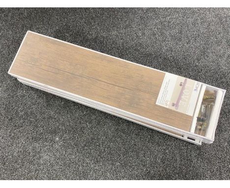 Three Home loft dark wood effect wall shelves with vintage effect bracket 90 cm x 23.5 cm (all sealed)