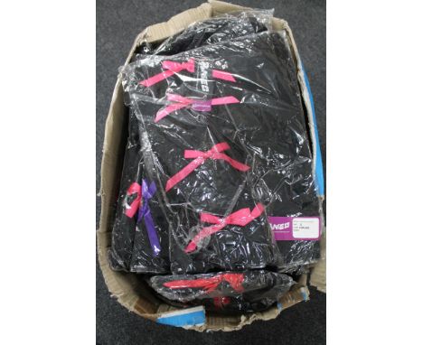 A box of Phaze Lavina bow skirts 