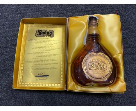 A bottle of Johnnie Walker Scotch 75cl in presentation box