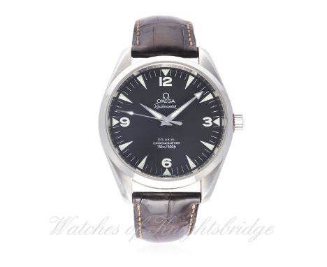 


A GENTLEMAN&rsquo;S STAINLESS STEEL OMEGA RAILMASTER AQUA TERRA CO-AXIAL CHRONOMETER WRIST WATCH
CIRCA 2006, REF. 46142002