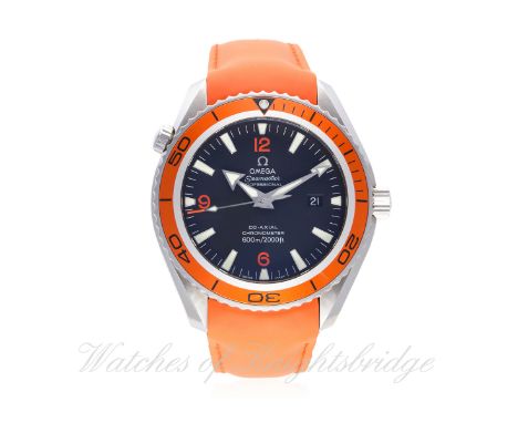 A GENTLEMAN'S STAINLESS STEEL OMEGA SEAMASTER PROFESSIONAL CO-AXIAL CHRONOMETER PLANET OCEAN WRIST WATCH CIRCA 2007, REF. 168