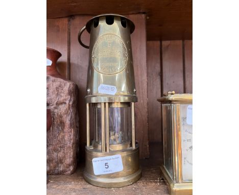 A brass miner's lamp, Protector Lamp &amp; Lighting, Type 6, M&amp;Q Safety Lamps, Eccles. 