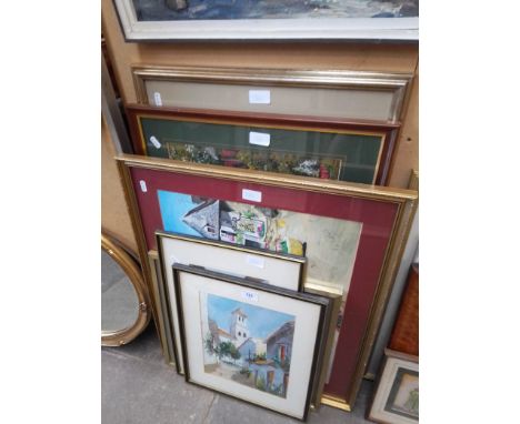 Various pictures and prints including original works, signed limited edition print, George Allen watercolour, etc. 