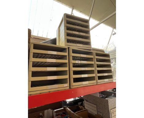 4 vintage paper trays. 