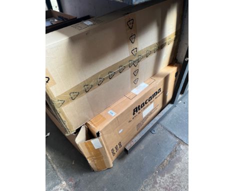 A flatpack record box and a flatpack speaker stand - Nexus Atacama. 