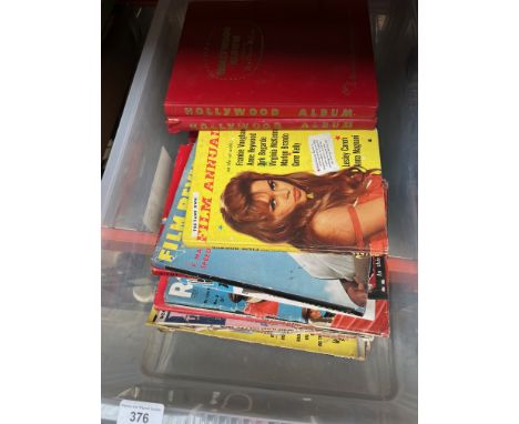 A box of assorted vintage film &amp; music related books and magazines 