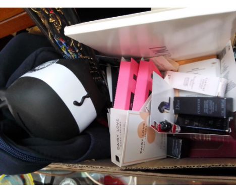 Quantity of costume jewellery to include vintage and modern together with watches and Dior and other known names. (4 boxes an