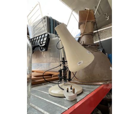 A vintage anglepoise lamp. 