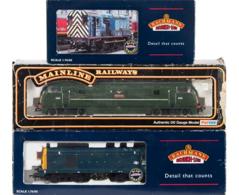 Mainline and Bachmann OO/HO gauge: includes Class 20 diesel locomotive No 20063 in BR blue livery, an 08 diesel shunter No D3