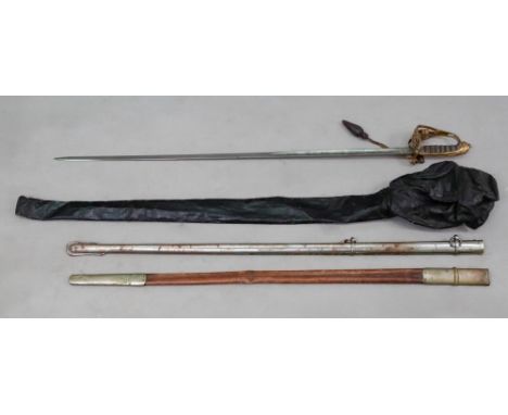 A British Army Veterinary Corps sword, by E. Thurkle, Soho, London, with the cypher of Queen Victoria, with wire-bound fishsk