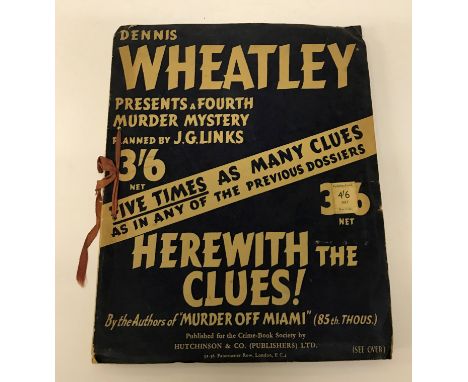 DENNIS WHEATLEY ".....Presents a Fourth Murder Mystery Planned by J G Links..... Five Times as Many Clues as in any of the Pr