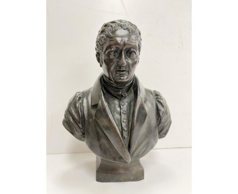 A 19th Century bronze bust of Wellington, 21.5 cm high CONDITION REPORTS Bust is solid bronze. Some small areas of verdigris,