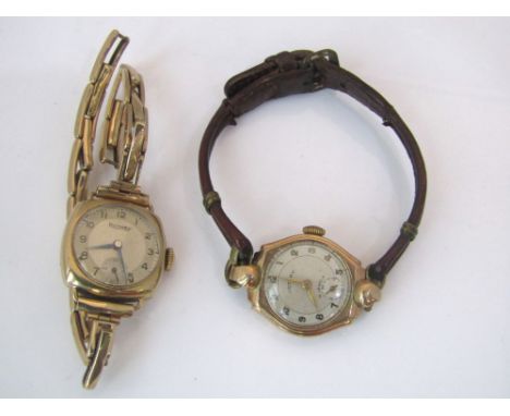 Two Rotary cocktail watches, one with 9ct strap (2)