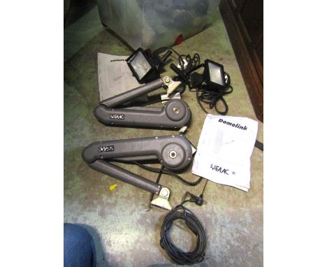 A quantity of Halogen lighting, electric gate, motor and attachments by Domolink complete with instructions, etc, together wi