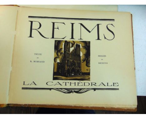 Reims a la Cathedrale by R Burnard illustrated by Benito, edited by Berger Levrault, Paris, Strassebourg