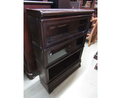 A Globe Wernicke bookcase three sectional bookcase in oak