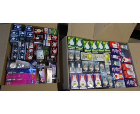 Approximately 190 light bulbs, all boxed and itemised (see additional image for full list)