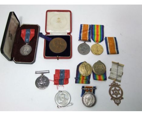 Three pairs of World War One war and victory medals, named 17856 Gnr G T Finn, R A Capt L D Goldie 1482311, Spr R Blake RE, 1