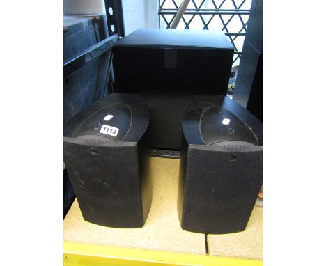 A pair of Keff Q series speakers, serial number 1808268G and 1808267G together with a Keff speaker model 30V, SP3230 10921 (f