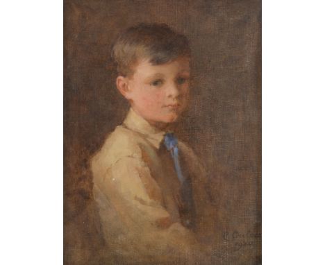 Catherine Ouless  (British 1879 - after 1937) - Portrait of a young boy  Oil on canvas-board Signed and dated   1930  , lower