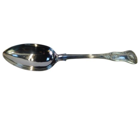 A Victorian silver King's pattern serving spoon, Exeter 1863, 3.32oz. 