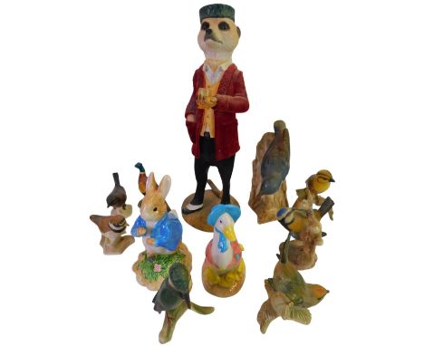 A group of Goebel and other porcelain birds, together with a Country Artists figure of Alexei, CA02897, Border Fine Beatrix P