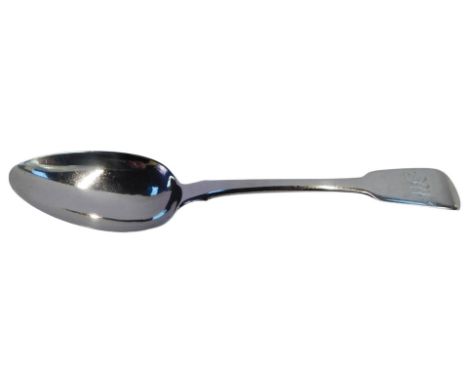 A George III silver Fiddle pattern serving spoon, monogram engraved, London 1817, 2.29oz. 