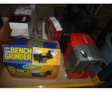 A cased Axminster White 800W sabre saw, model number AW800SS, a further cased Axminster White hammer drill, model number AWSD