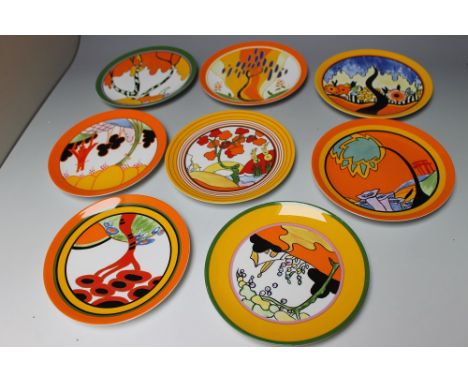 A COLLECTION OF EIGHT WEDGWOOD CLARICE CLIFF LIMITED EDITION PLATES, from the 'Living Landscapes Of Clarice Cliff' collection