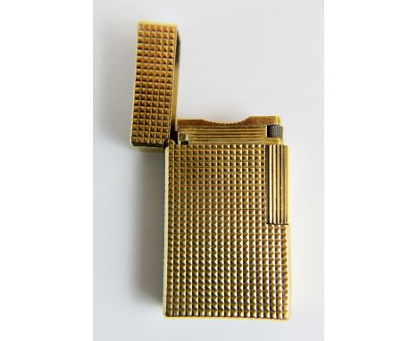 Gold plated S T Dupont cigarette lighter