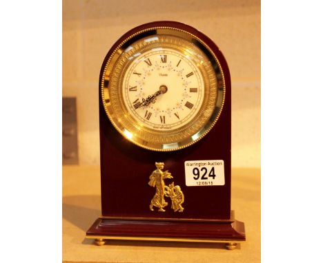 French Vedette enamel faced mantel clock