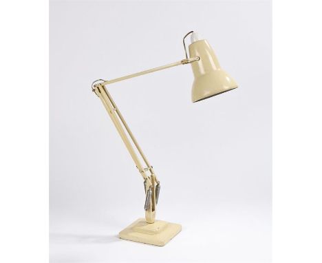 Herbert Terry & Sons anglepoise lamp, the metal articulating body in cream, named to the base, 87cm high when fully upright 