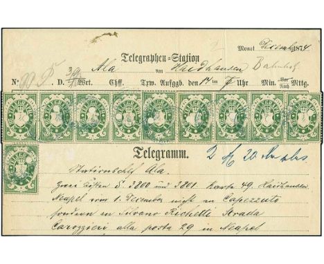 Telegrams, Telegraph & Telephone Stamps - The Professor Shaul Ladany Collection, Part IIGerman States BavariaTelegraph Stamps