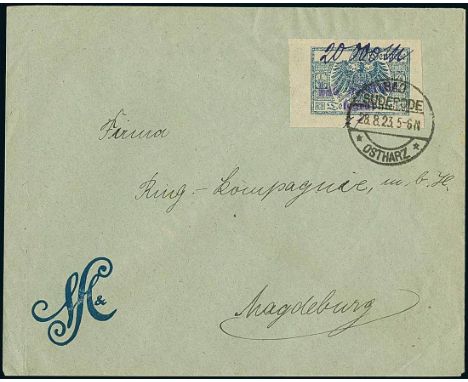 Telegrams, Telegraph & Telephone Stamps - The Professor Shaul Ladany Collection, Part IIGerman Empire1923, local stamps, Bad 