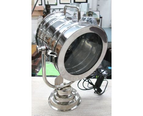 TABLE SPOT LAMP, in chromed metal finish, 45cm H. 