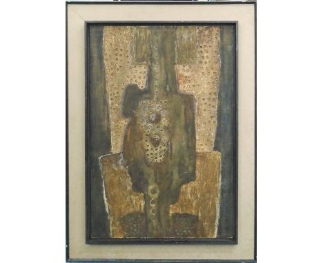 LAURENT JIMENEZ-BALAGUER (b. 1928), a Catalan artist living and working in Paris, 'Abstract Composition, 1960', mixed media o