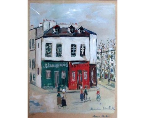 MAURICE UTRILLO (French,1883-1955), 'La Blanghisserie de la bastille', lithograph, numbered 10/20, signed in the stone, signe