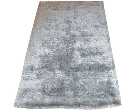 REVIVAL SHAGGY CARPET, 230cm x 150cm, in a contemporary silvered finish. 