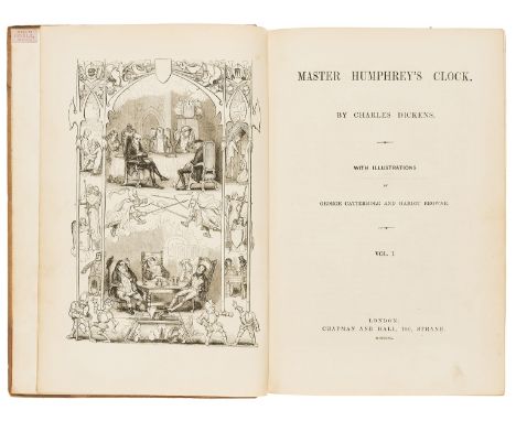 NO RESERVE Dickens (Charles) Master Humphrey's Clock, 3 vol., first edition, frontispieces, illustrations, occasional spottin