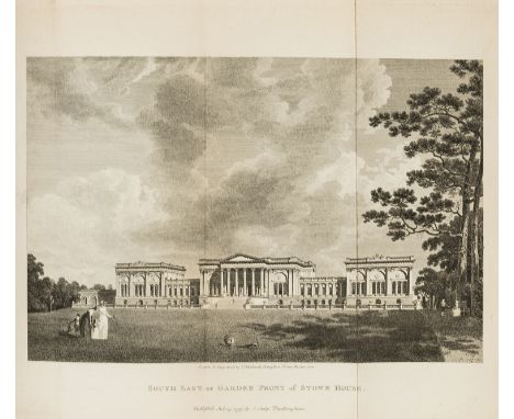 Stowe.- Stowe. A Description of the House and Gardens of the...Duke of Buckingham &amp; Chandos, 24 engraved plates by and af