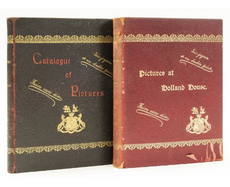 Ilchester Collection.- Fox-Strangways (Amelia) Catalogue of Pictures belonging to the Earl of Ilchester, errata slip at end, 
