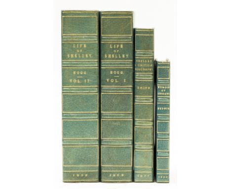 NO RESERVE Bindings.- Shelley (Percy Bysshe).- Hogg (Thomas Jefferson) The Life of Percy Bysshe Shelley, 2 vol., engraved por